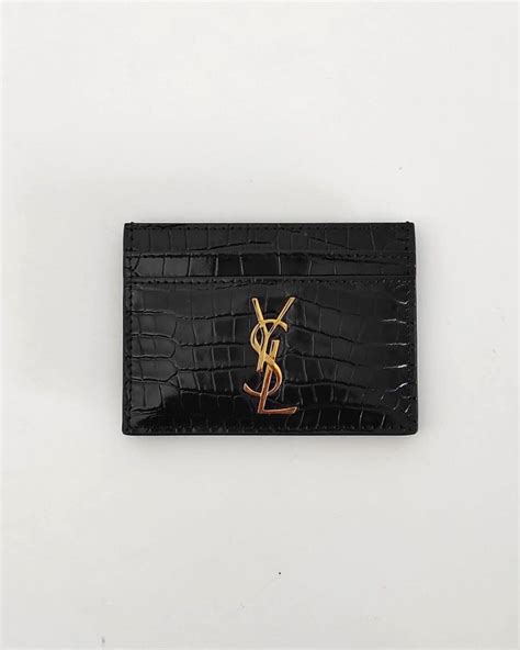 ysl crocodile card holder.